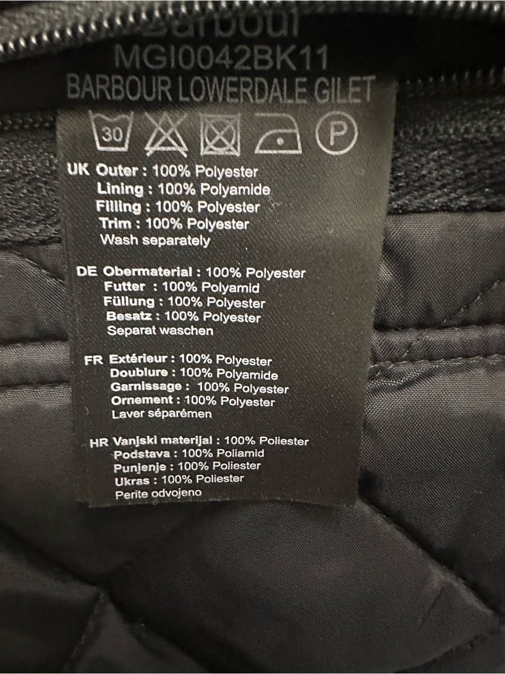 Barbour Lowerdale Gilet Black Diamond Quilted Vest SZ XL Equestrian Preppy EUC - Picture 3 of 10